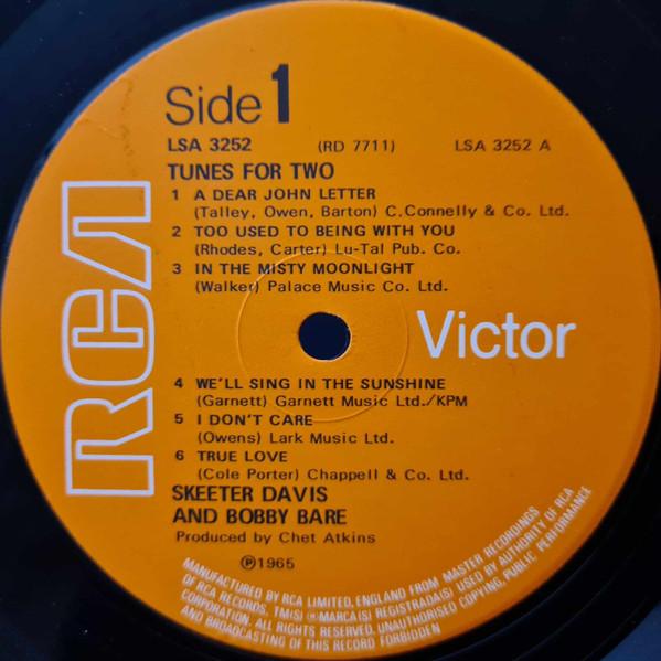 Skeeter Davis And Bobby Bare - Tunes For Two - Lp