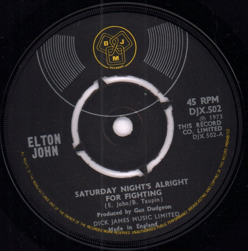Elton John - Saturday Night's Alright For Fighting - 7 Inch