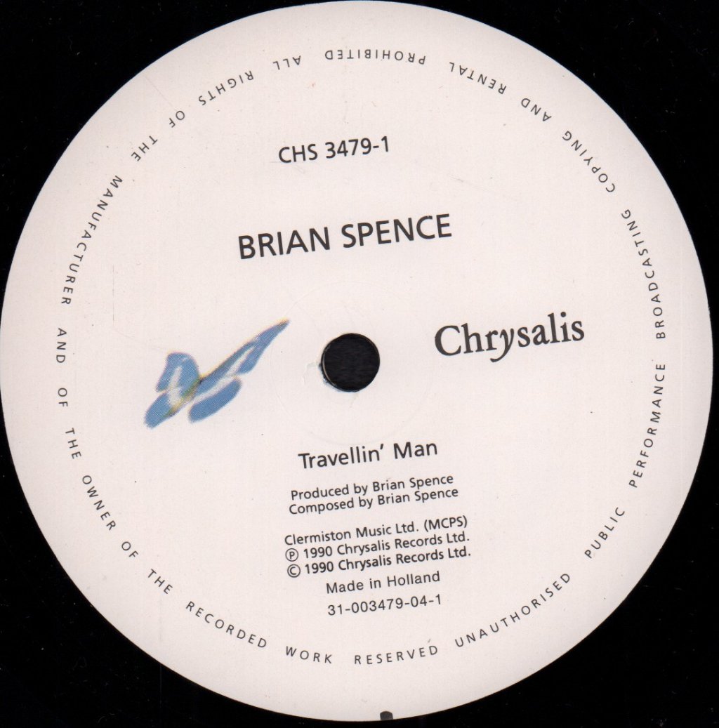 Brian Spence - Travellin' Man - 7 Inch