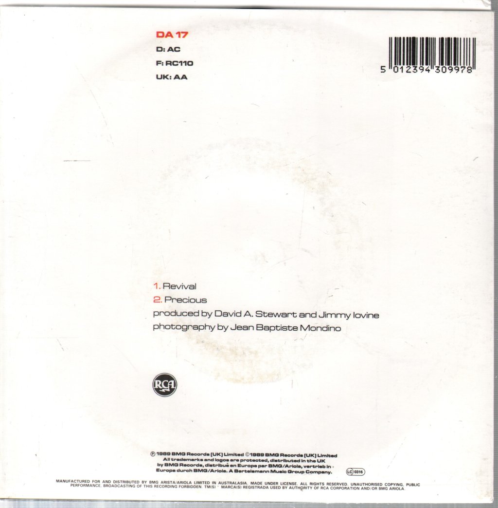 Eurythmics - Revival - 7 Inch