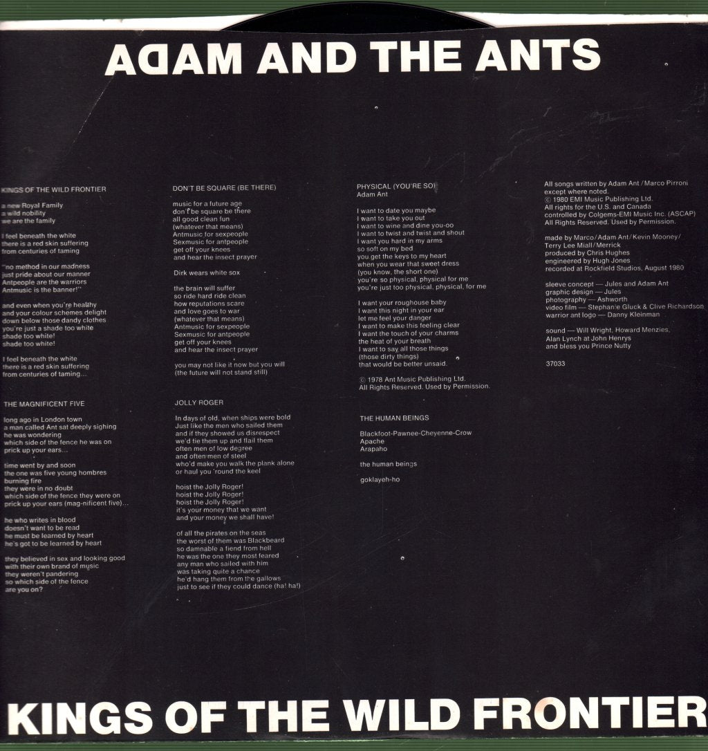 Adam And The Ants - Kings Of The Wild Frontier - Lp