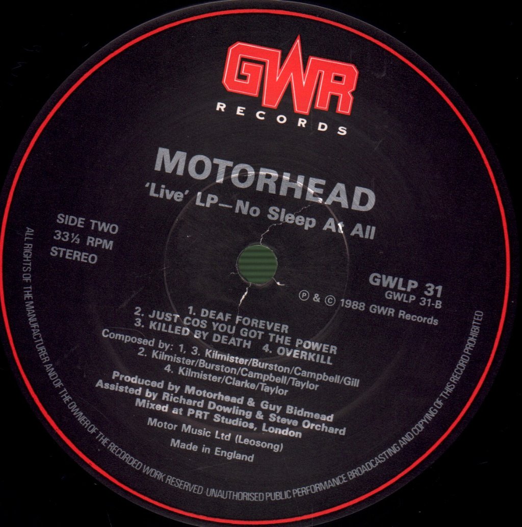 Motorhead - No Sleep At All (Live) - Lp