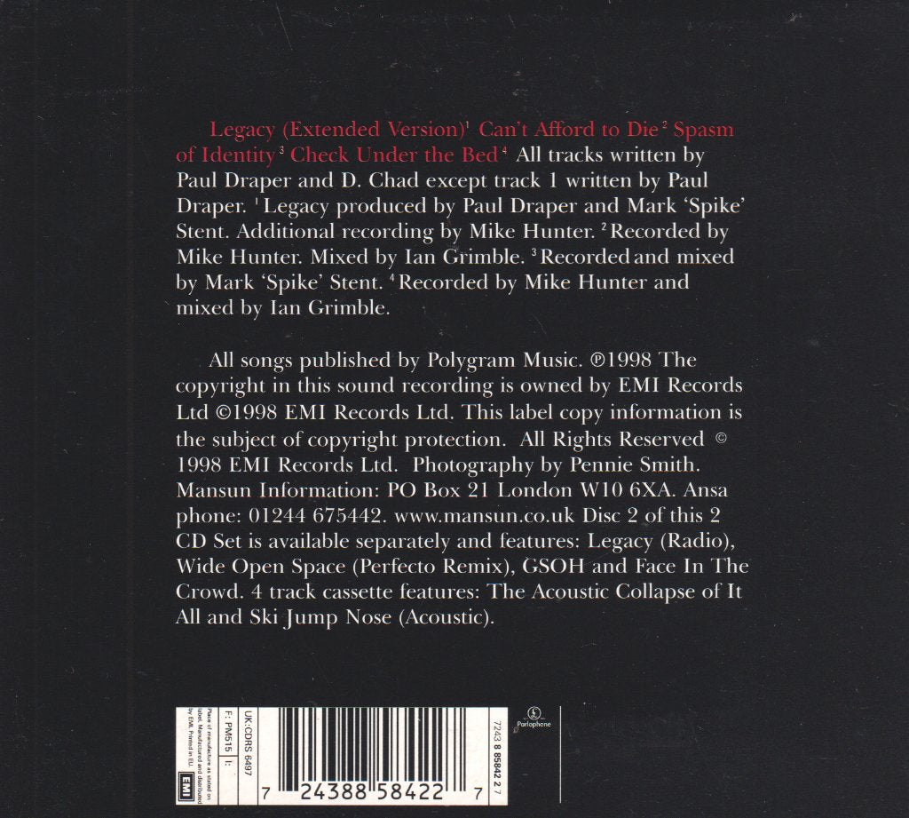 Mansun - Legacy - Cd