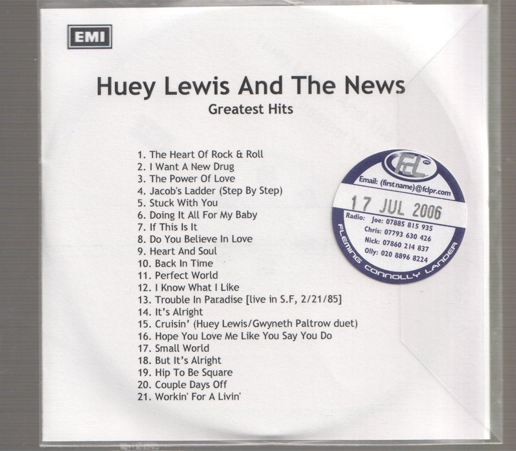 Huey Lewis & The News - Greatest Hits - Cdr