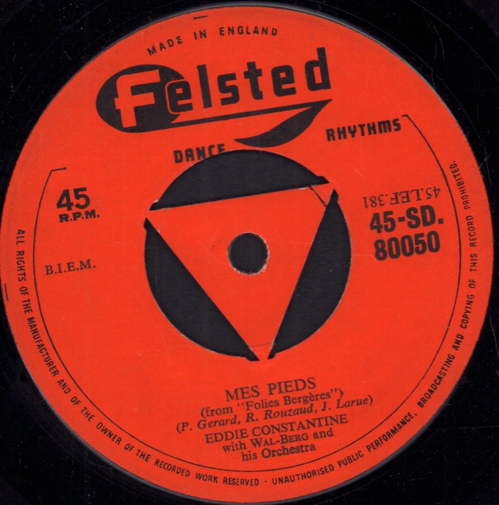 Eddie Constantine - Mes Pieds - 7 Inch