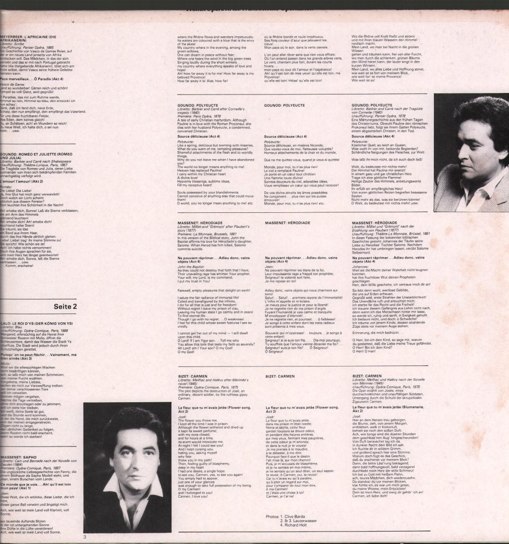 Jose Carreras / Orchestra Of The Royal Opera House, Covent Garden / Jacques Delacote - French Opera Arias - Lp