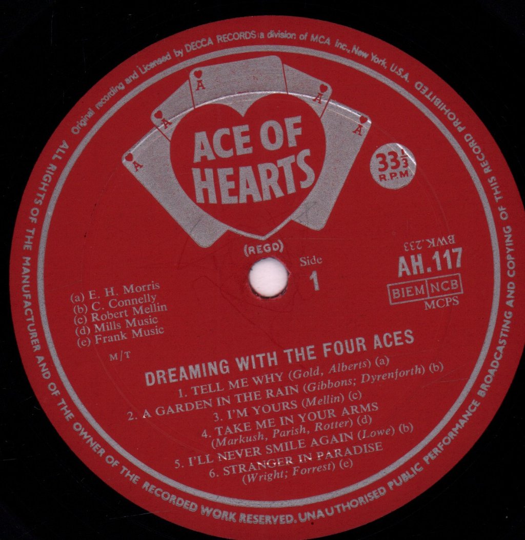 four aces featuring al alberts - Dreaming - Lp
