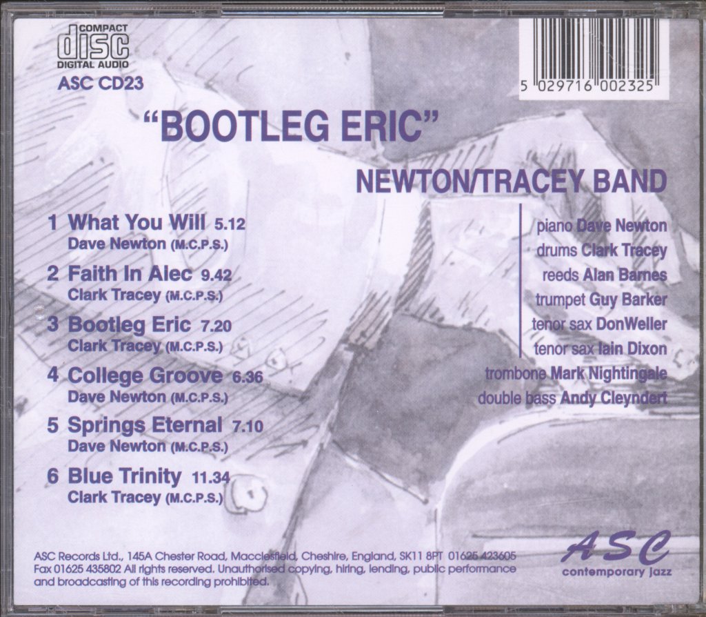 Newton Tracey Band - Bootleg Eric - Cd
