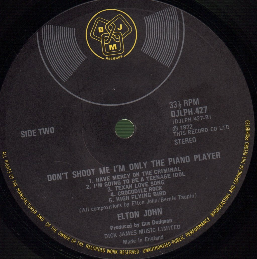 Elton John - Don't Shoot Me I'm Only The Piano Player - Lp