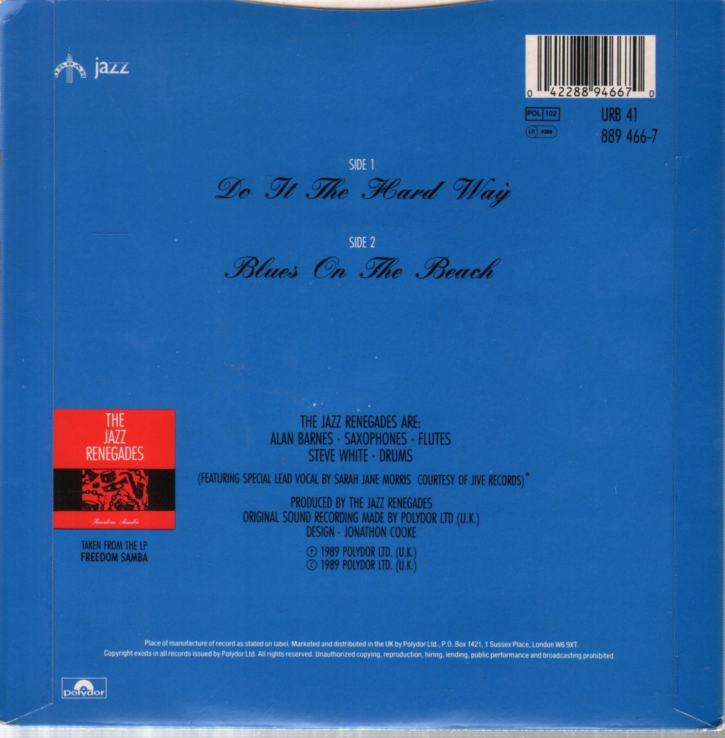 Jazz Renegades - Do It The Hard Way - 7 Inch