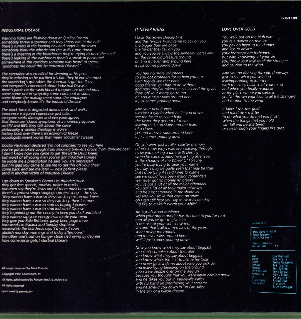 Dire Straits - Love Over Gold - Lp