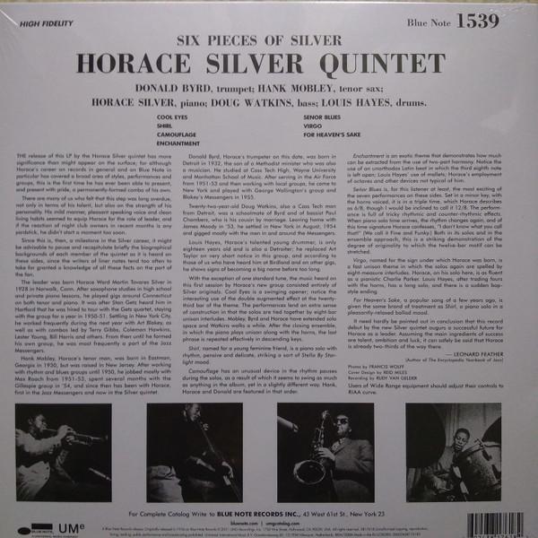 Horace Silver Quintet - 6 Pieces Of Silver - Lp – Vinyl Tap