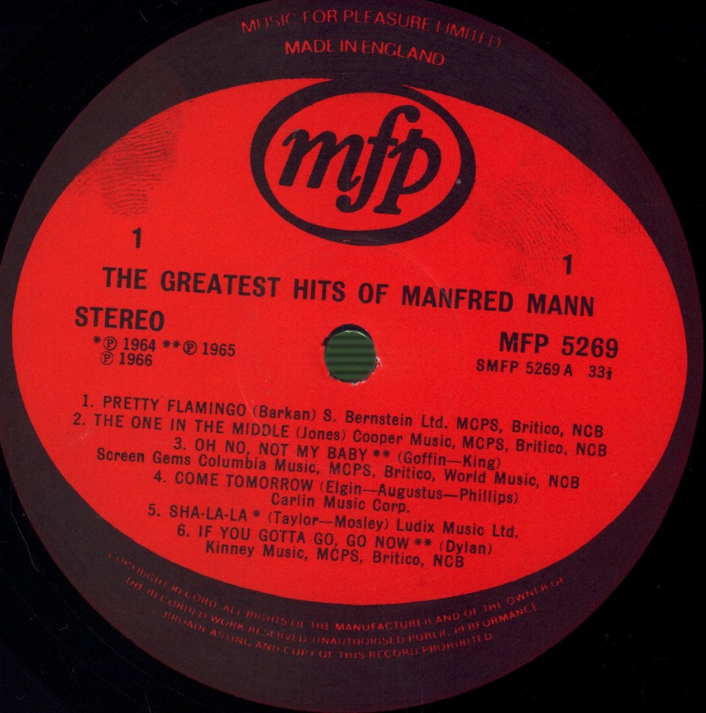 Manfred Mann - Greatest - Lp