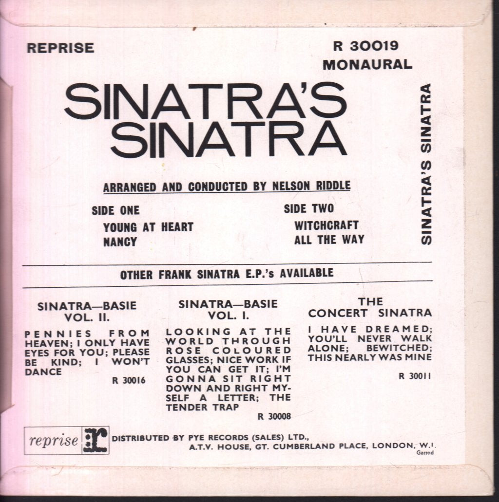 Frank Sinatra - Sinatra's Sinatra - 7 Inch