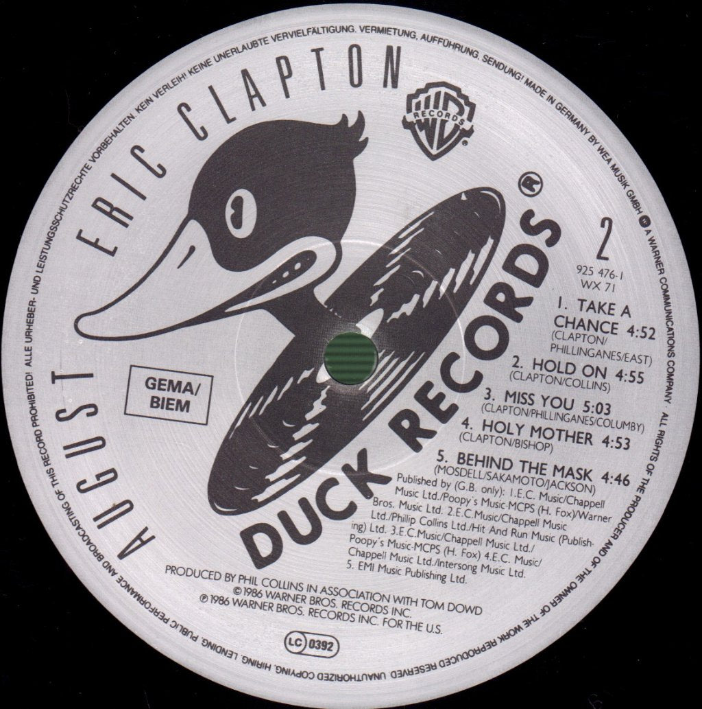 Eric Clapton - August - Lp