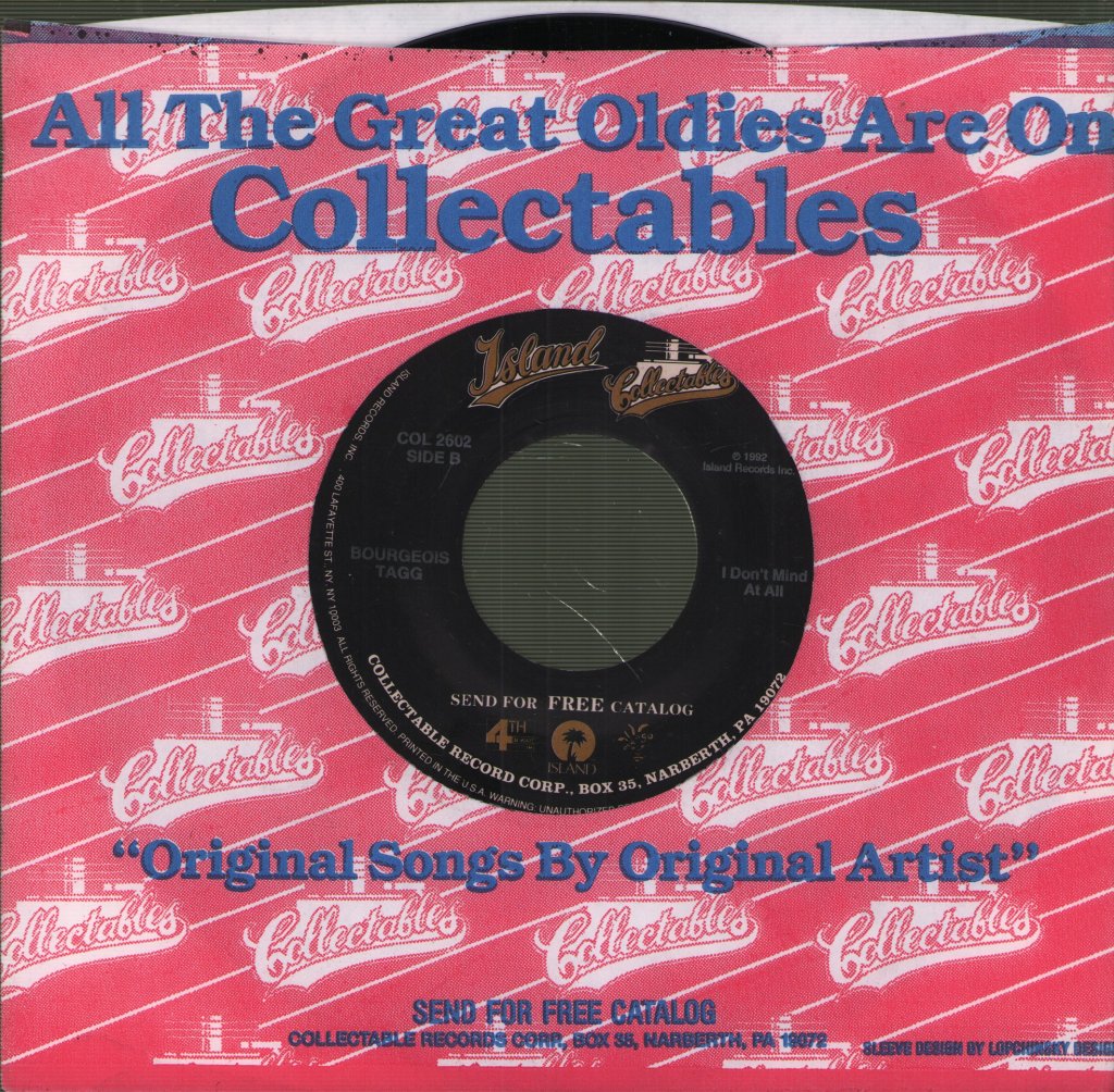 Joe Cocker And Jennifer Warnes/Bourgeois Tagg - Up Where We Belong/I Don't Mind At All - 7 Inch