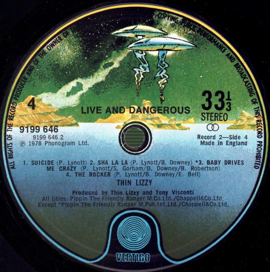 Thin Lizzy - Live And Dangerous - Double Lp