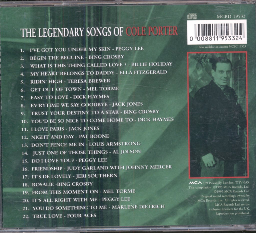 Various Artists - Legendary Songs Of Cole Porter - Cd