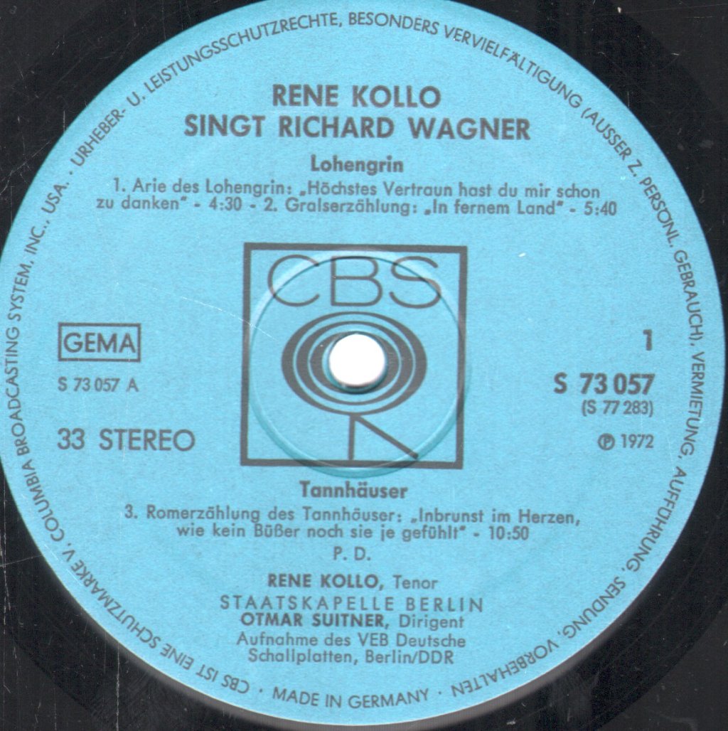 Rene Kollo - Singt Richard Wagner - Double Lp