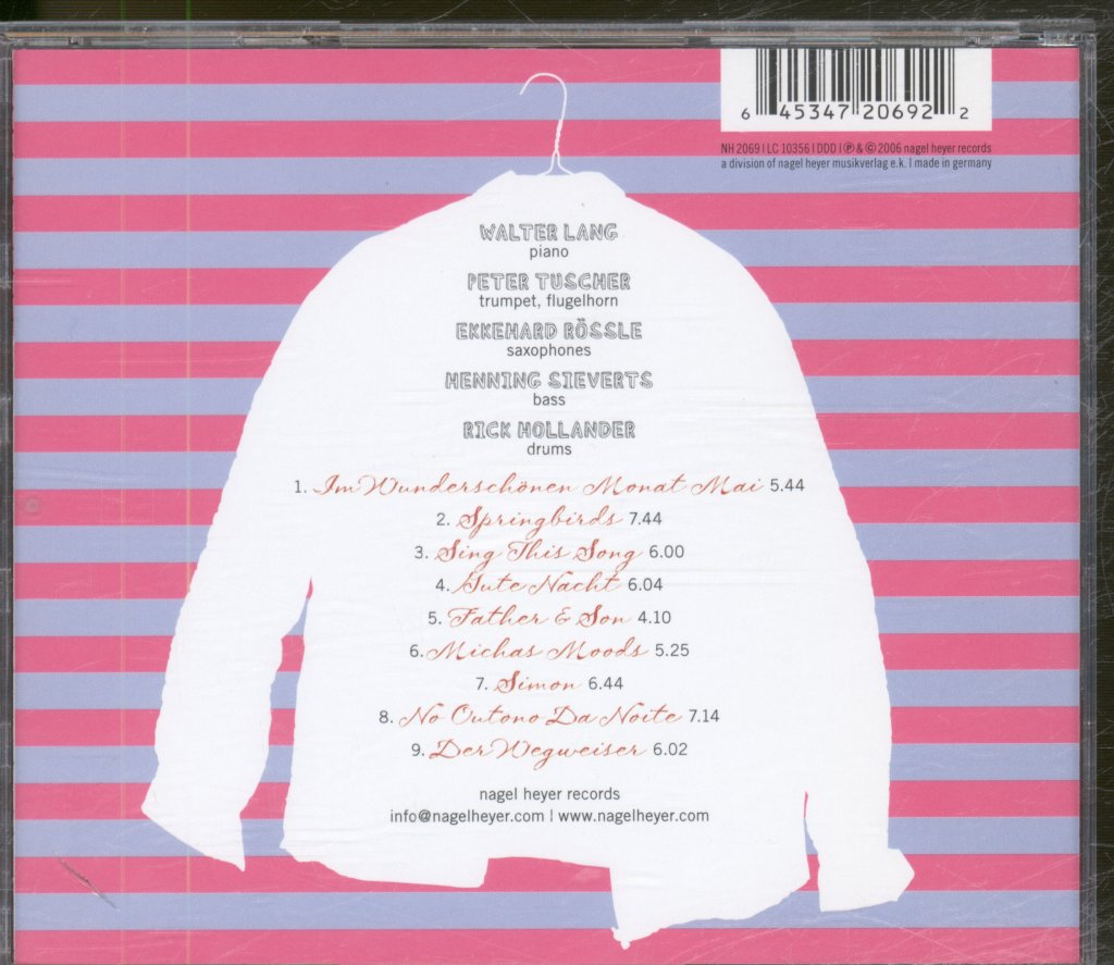 Walter Lang Quintet - Art Of Romanticism Vol. 1 - Cd