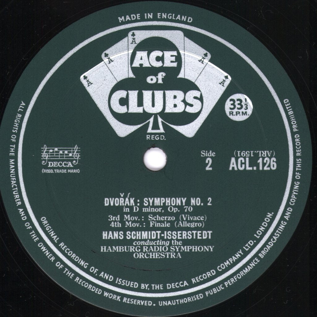 Hans Schmidt Isserstedt / Hamburg Radio Symphony Orch. - Dvorak - Symphony No.2 In D Minor - Lp