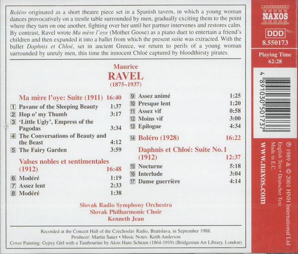 Slovak Radio Symphony Orchestra, Slovak Philharmonic Choir, Kenneth Jean - Ravel - Bolero / Daphnis Et Chloé (Suite No. 1) / Ma Mère L'Oye / Valse Nobles Et Sentimentales - Cd