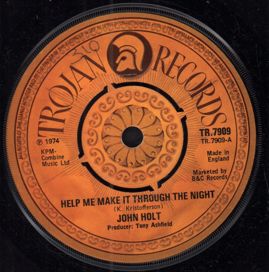 John Holt - Help Me Make It Through The Night - 7 Inch