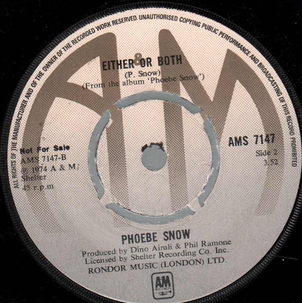 Phoebe Snow - Poetry Man - 7 Inch