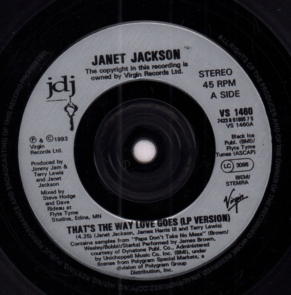 Janet Jackson - That's The Way Love Goes - 7 Inch