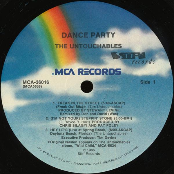 Untouchables (80'S Group) - Dance Party - 12 Inch