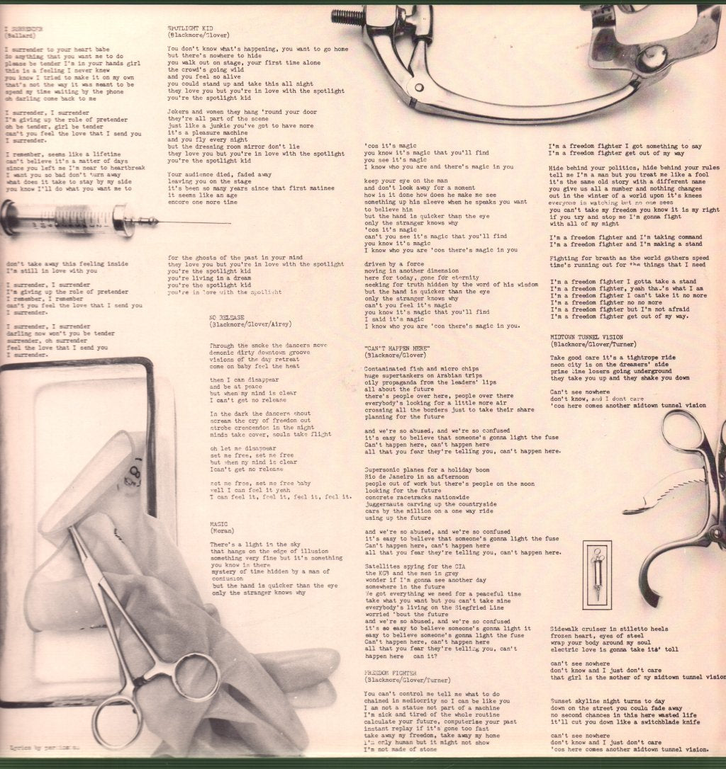 Rainbow - Difficult To Cure - Lp