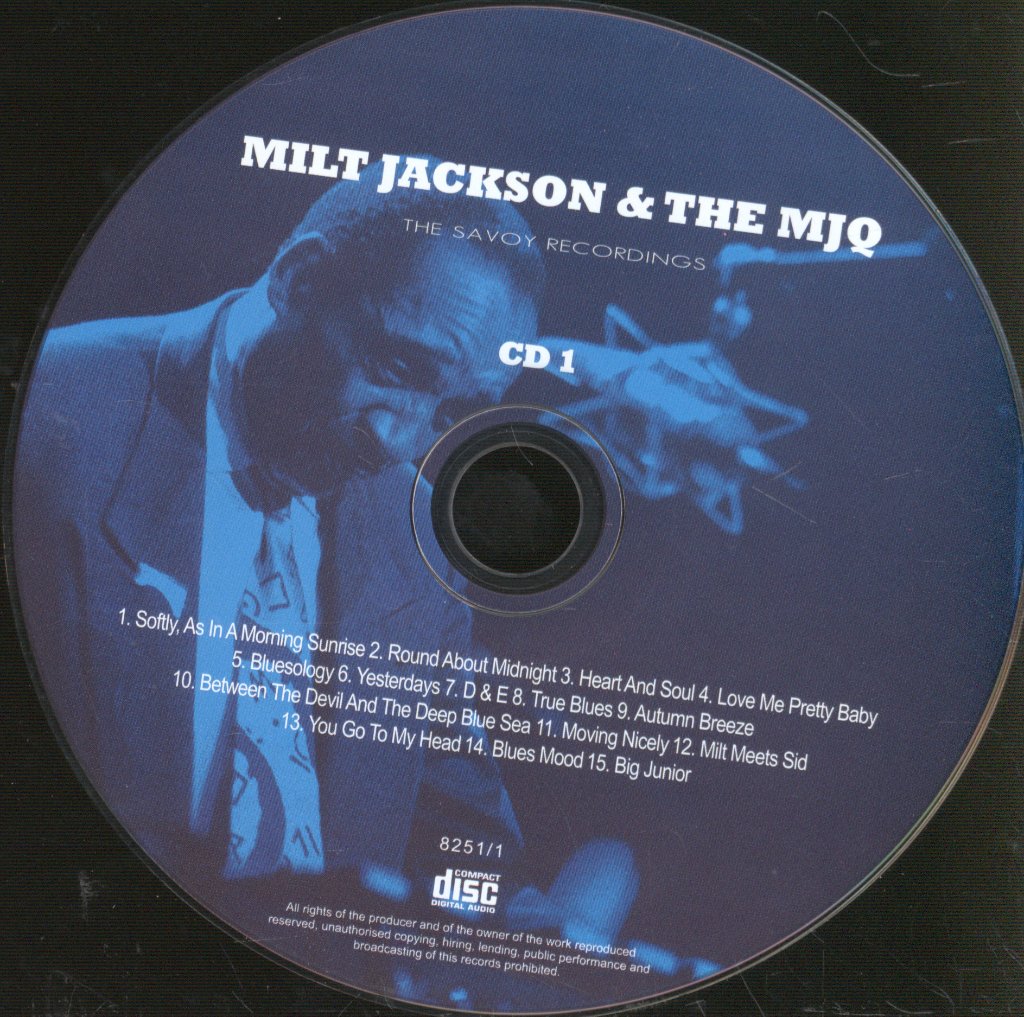 Milt Jackson And Modern Jazz Quartet - Savoy Recordings - Double Cd