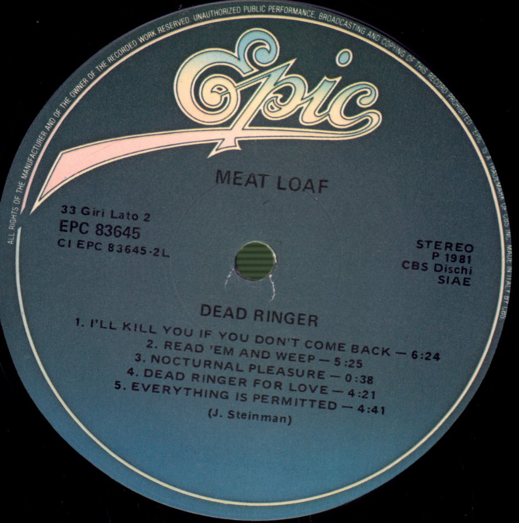 Meat Loaf - Dead Ringer - Lp