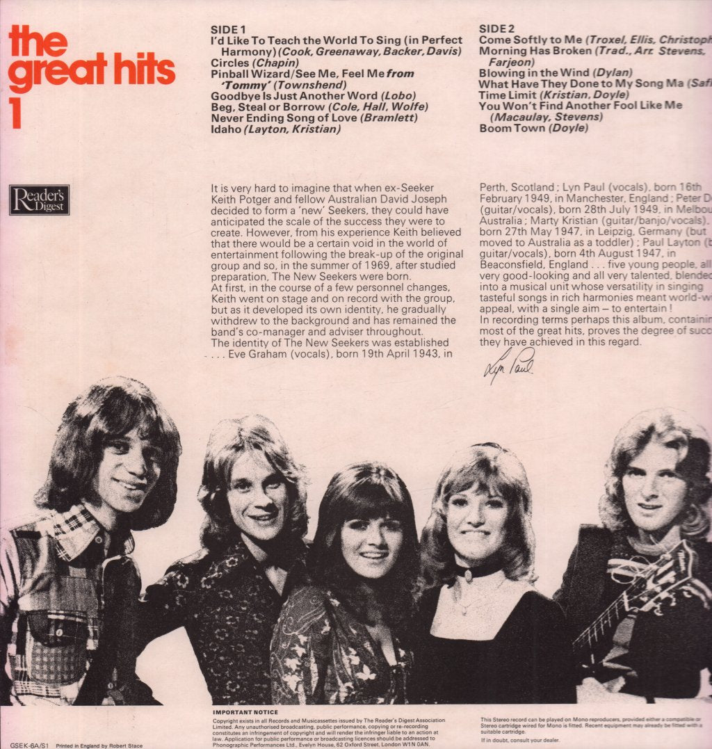 New Seekers - Best Of - Lp Box Set