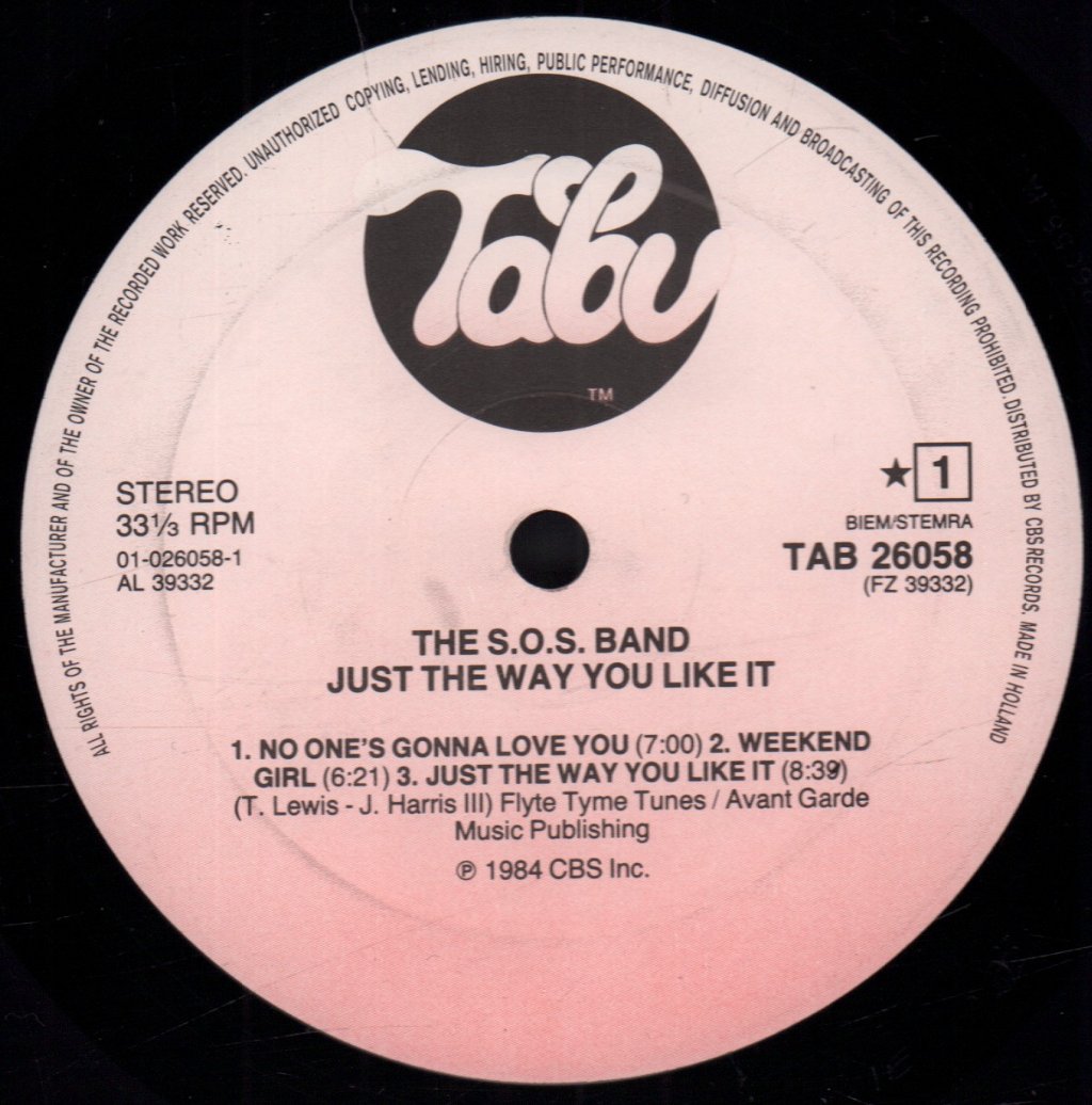 S.O.S. Band - Just The Way You Like It - Lp