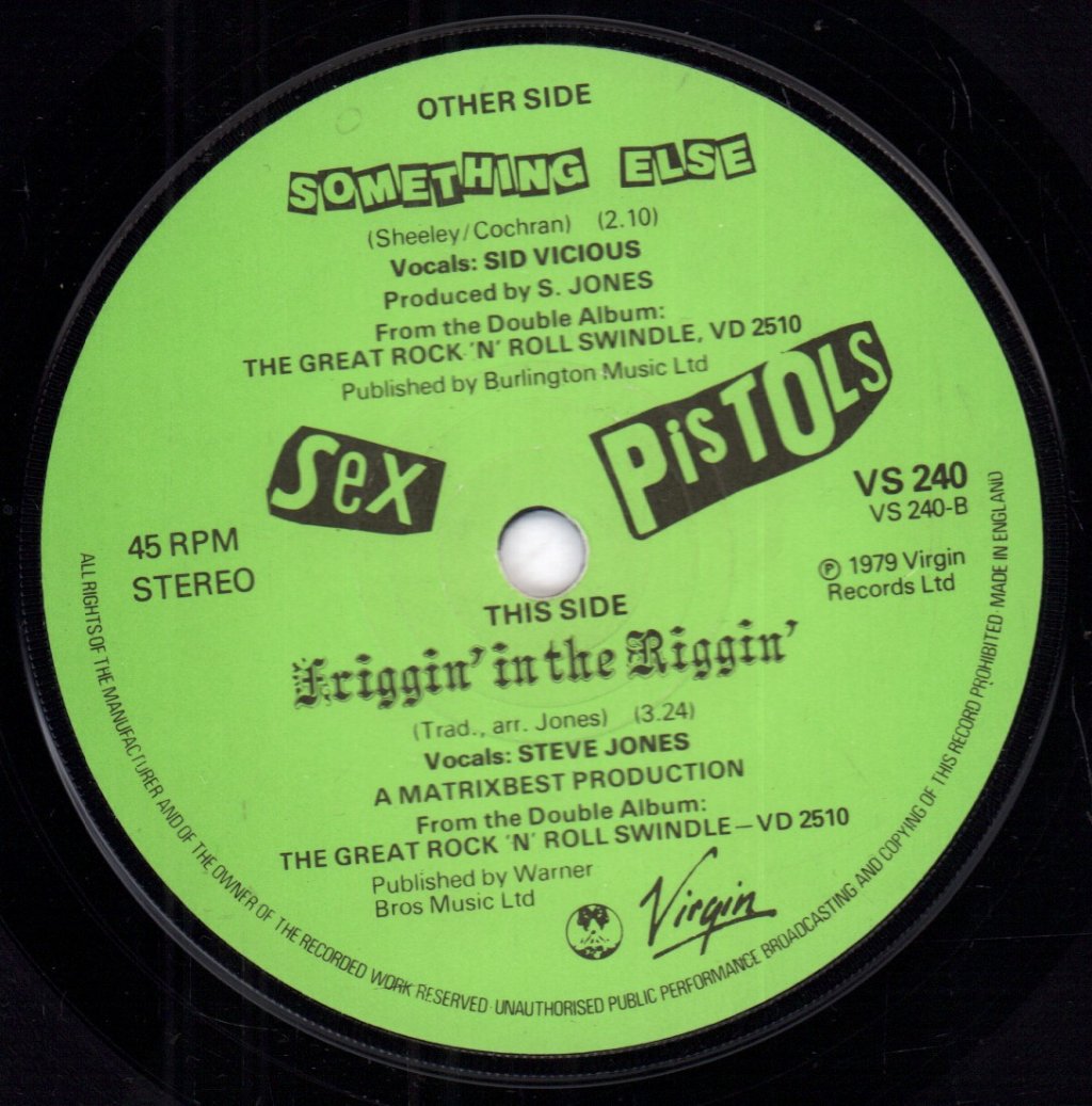 Sex Pistols - Something Else - 7 Inch