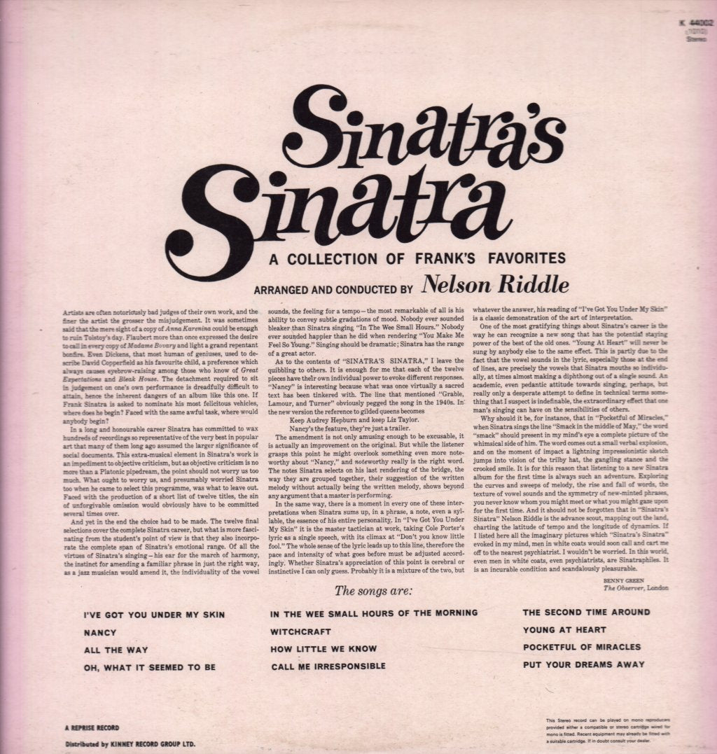 Frank Sinatra - Sinatra's Sinatra - Lp