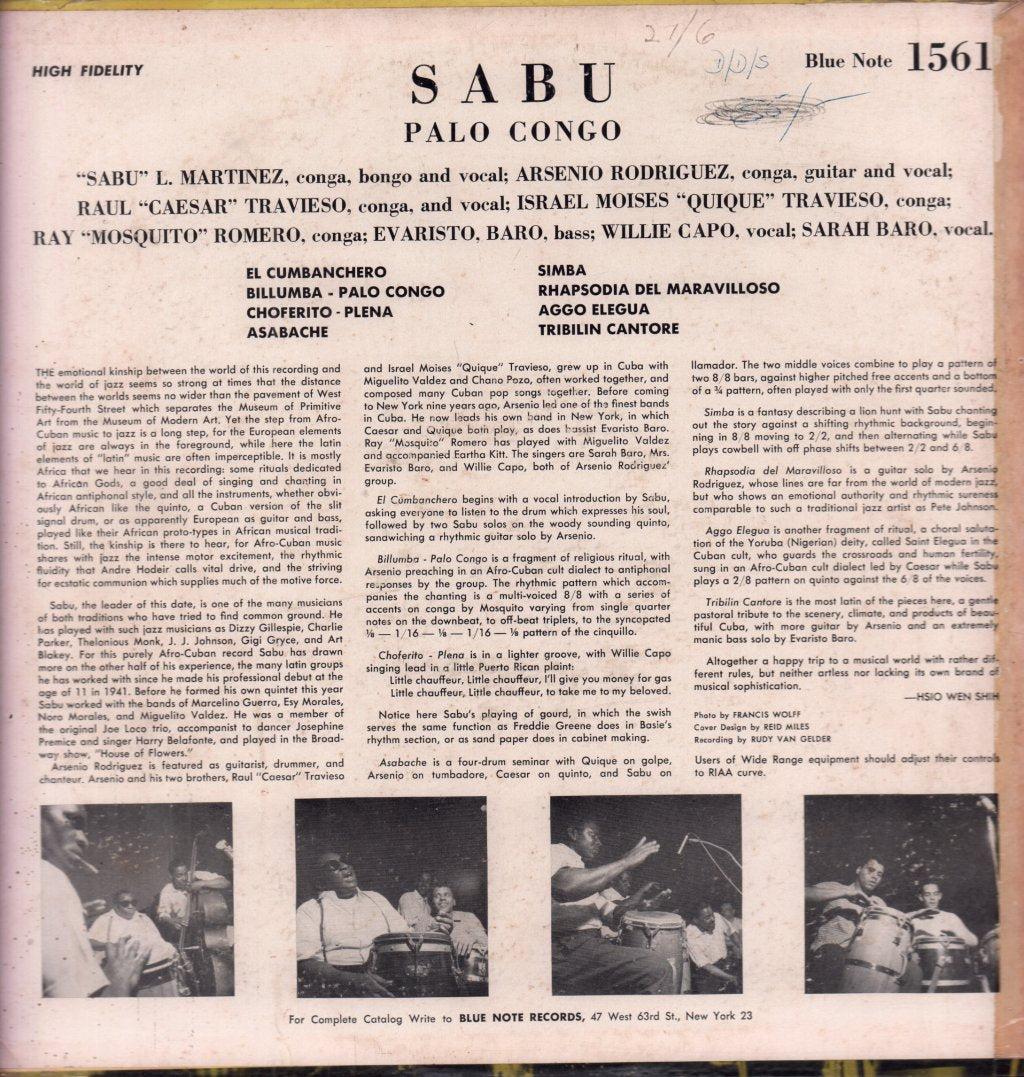 sabu (Sabu Martinez) - Palo Congo - Lp