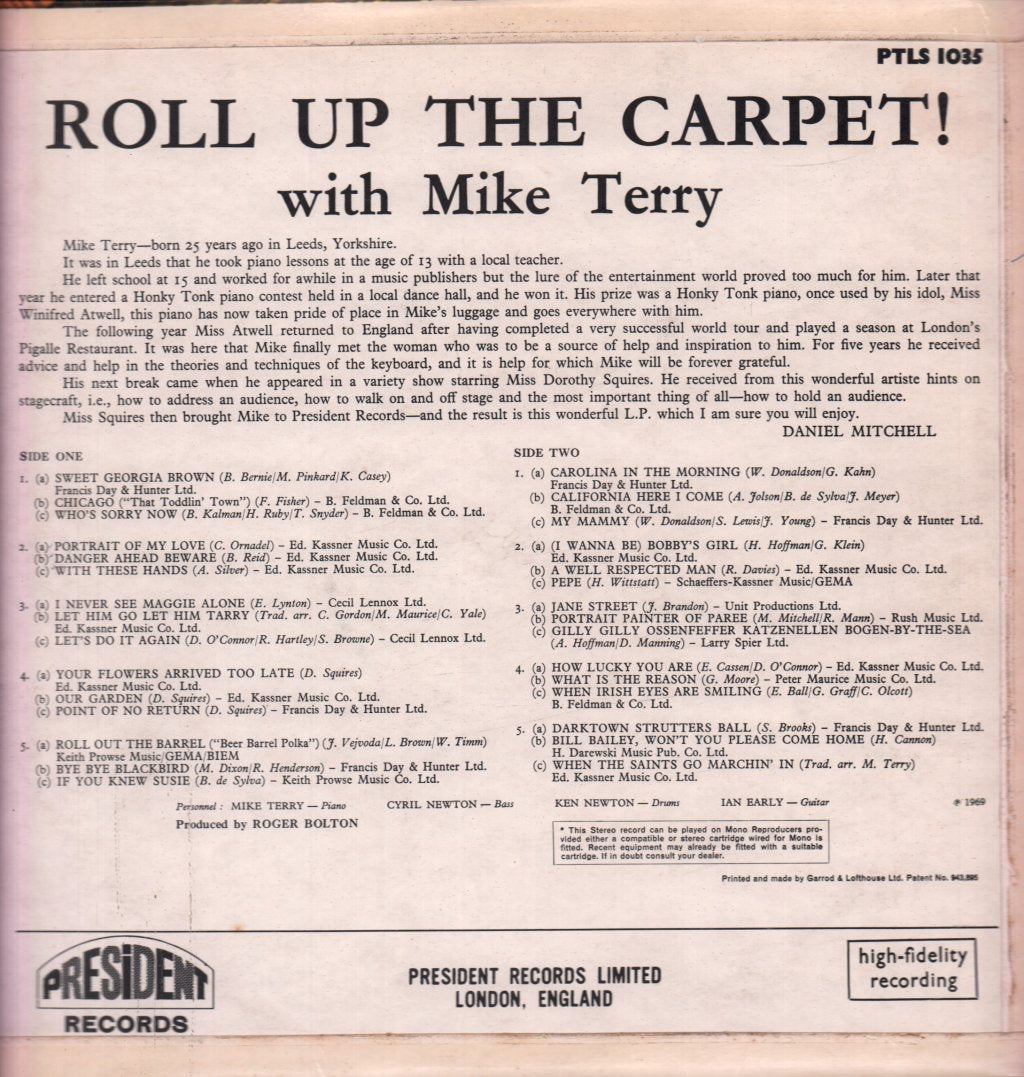 Mike Terry - Roll Up The Carpet - Lp