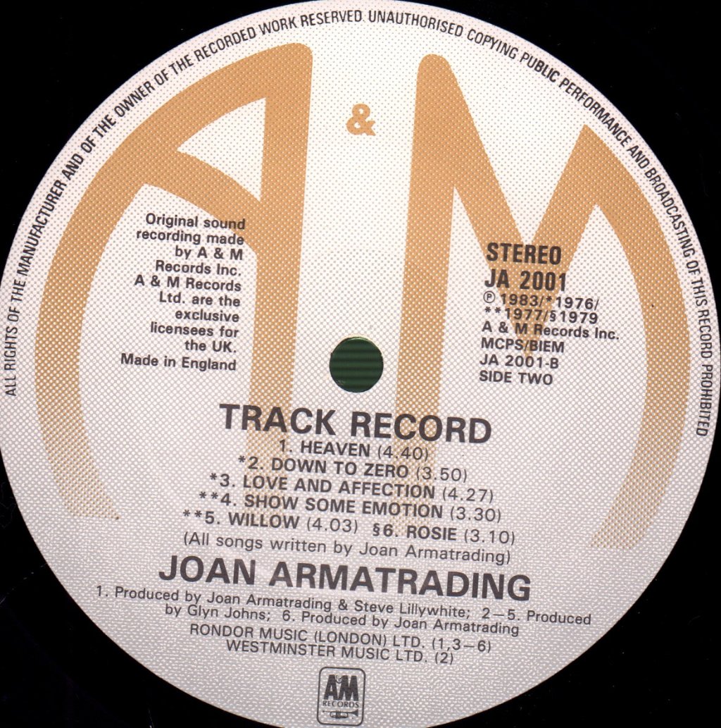 Joan Armatrading - Track Record - Lp