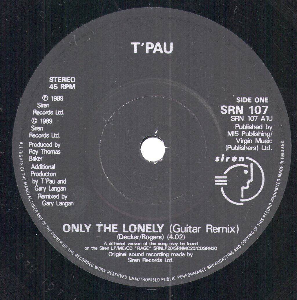 T'PAU - Only The Lonely - 7 Inch