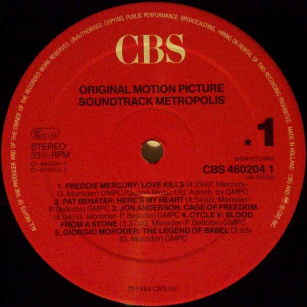 Various Artists - Metropolis (Original Motion Picture Soundtrack) - Lp