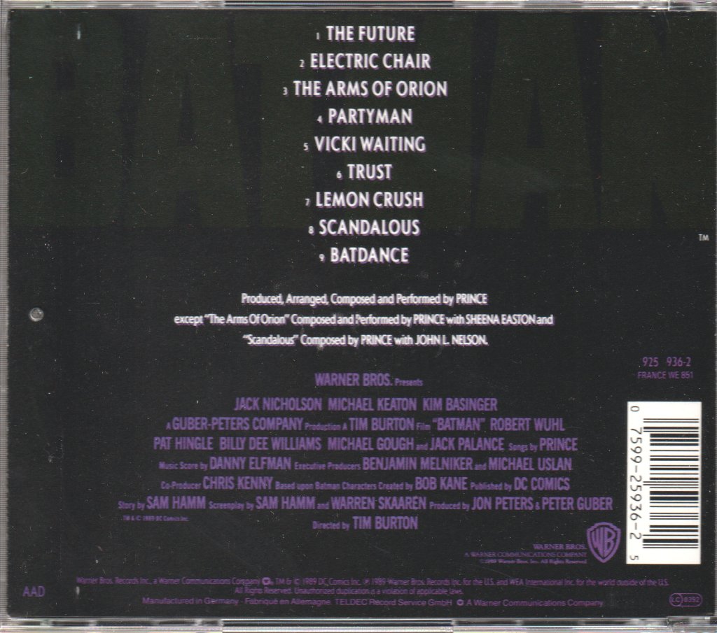 Prince - Batman™ (Motion Picture Soundtrack) - Cd