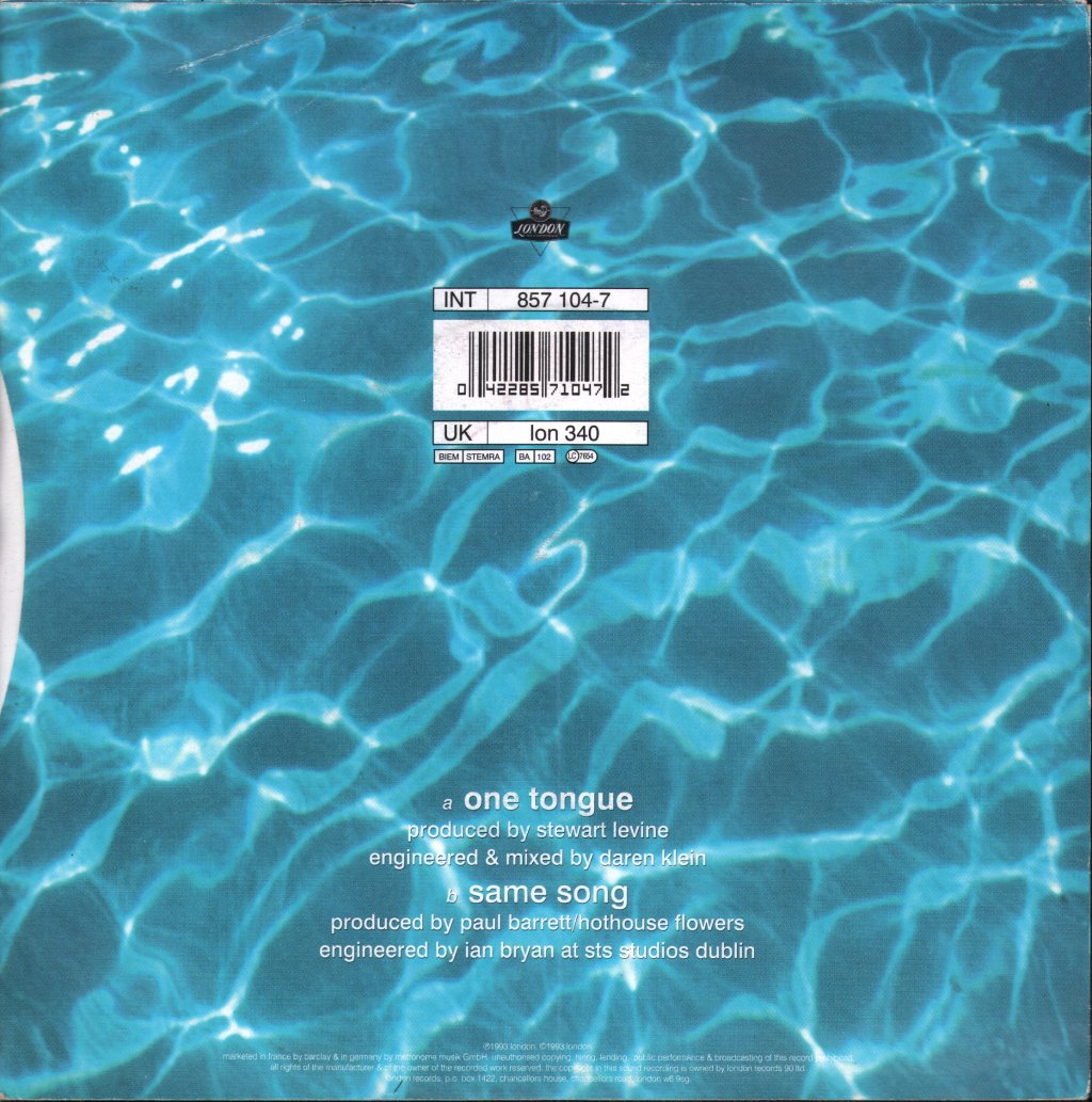Hothouse Flowers - One Tongue - 7 Inch