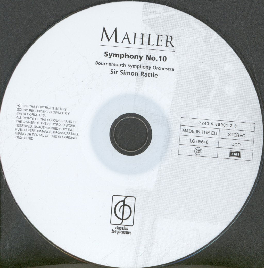 Sir Simon Rattle Bournemouth Symphony Orchestra - Mahler - Symphony No 10 - Cd