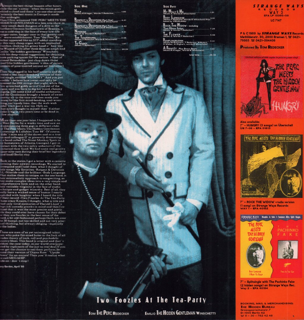 Perc Meets The Hidden Gentleman - Two Foozles At The Tea-Party - Lp