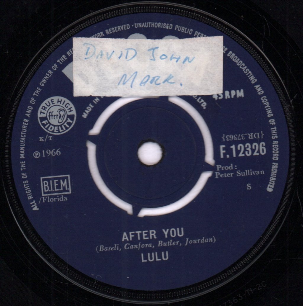 Lulu - Call Me - 7 Inch