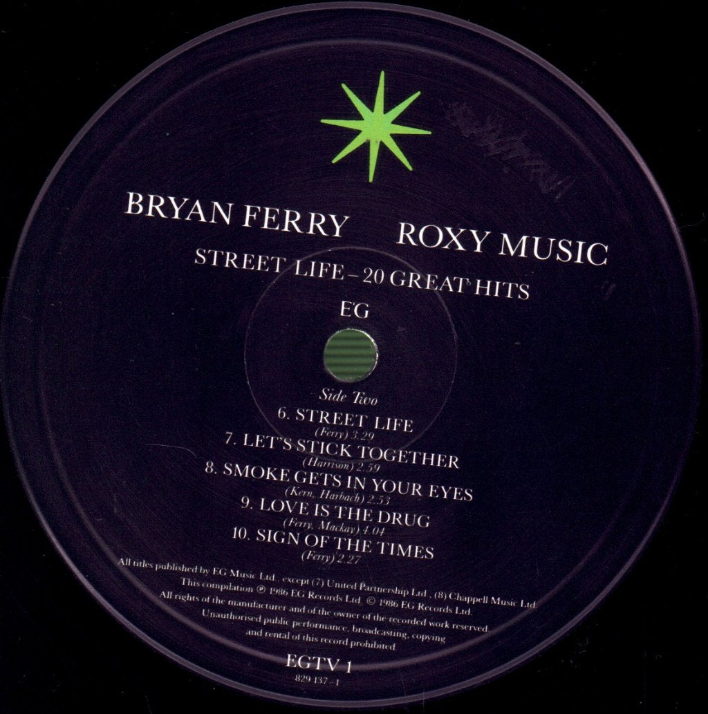 Bryan Ferry / Roxy Music - Street Life (20 Great Hits) - Double Lp