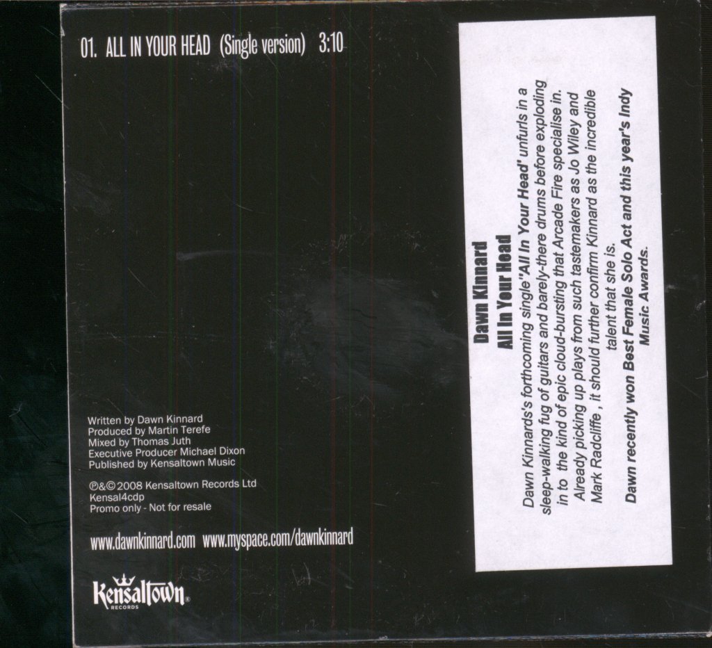 Dawn Kinnard - All In Your Head - Cd