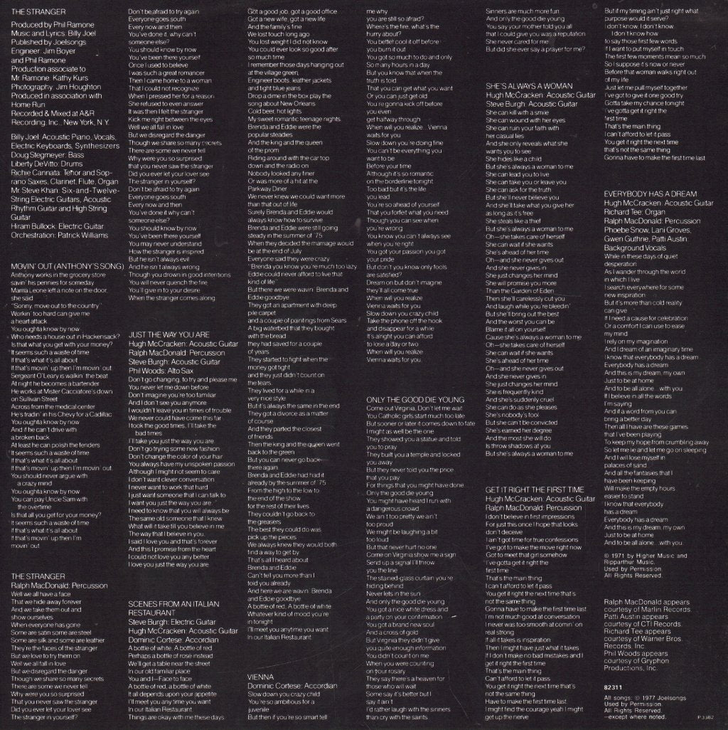Billy Joel - Stranger - Lp